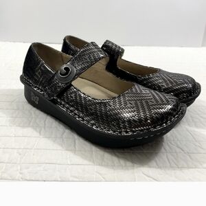 Alegria by PG Lite Paloma Mary Jane style shoes, pewter; Sz EU 39/US 9